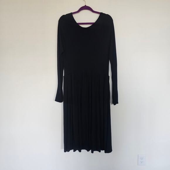 Ava + Viv Black Long Sleeves Fit & Flare Dress Size 1X - Picture 2 of 6